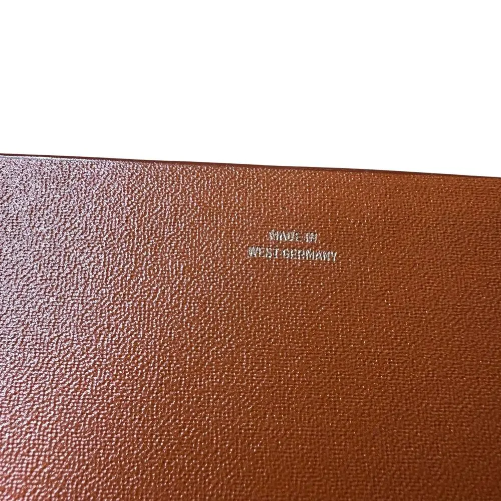 VINTAGE Men's‎ Jewelry Box Leather Travel Case Made in West Germany MCM Mad Men